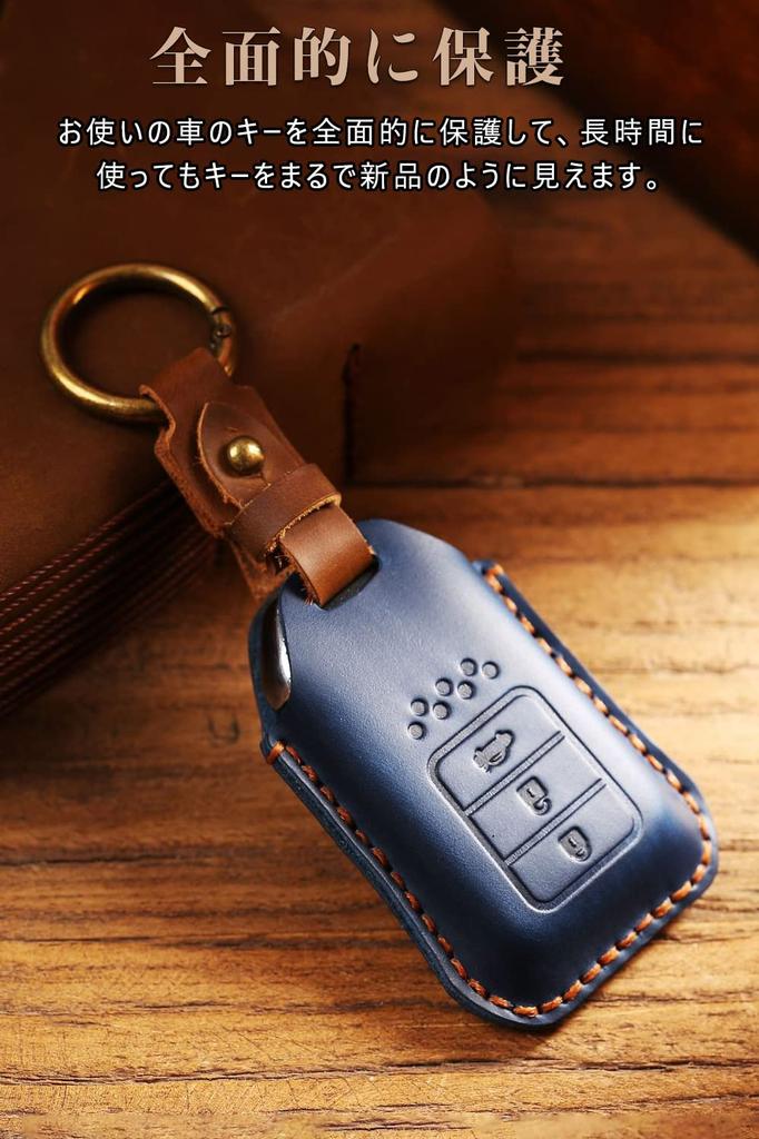 Honda Key Case for HONDA Smart Key Cover Genuine Leather 3 Buttons Luxury Stylish