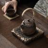 Японский Глянцевый Железный Глазурованный Сердечный Сутра Петля-Ручка Чайник Кунг-фу Набор для Чая Чайник Ручка из Пеньковой Веревки Маленький Размер Чайник