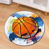Sports Football Door Mat Household Non-Slip Round Floor Mat Living Room Coffee Table Bedroom Carpet