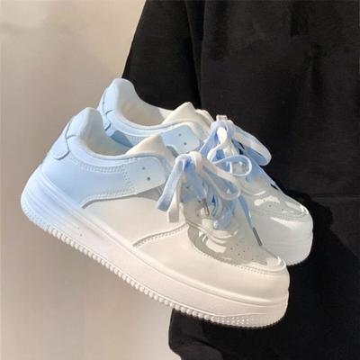 Весна и осень новый стиль модные удобные цветные дышащие повседневные туфли на плоской подошве беговые спортивные белые туфли