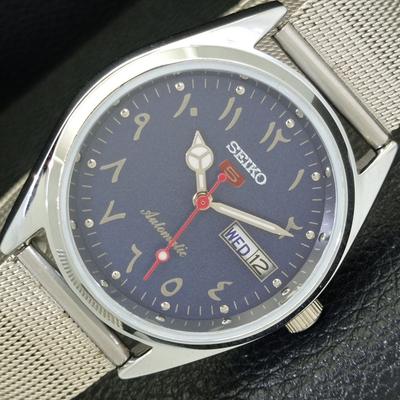 ВОССТАНОВЛЕННЫЕ ВИНТАЖНЫЕ МУЖСКИЕ ЧАСЫ SEIKO 5 AUTOMATIC 6309A ЯПОНИЯ С СИНИМ ЦИФЕРБЛАТОМ a441177-4
