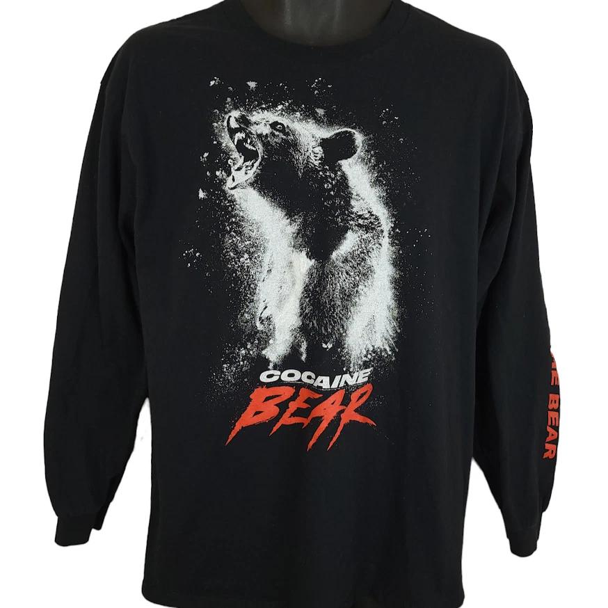 Cocaine Bear 100% Cotton T-shirt Mens Tees Top Mens Size Large 2023 Official Movie Promo Tee Dont Coke