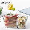 Стеклянный контейнер для хранения еды GLASSLOCK с отделениями, закаленное стекло