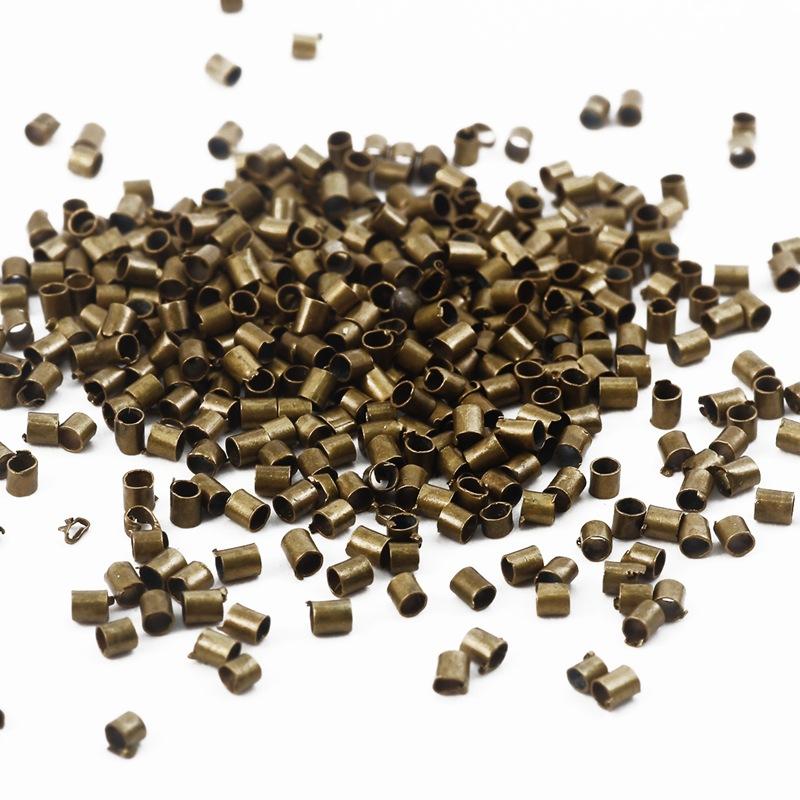 Концевые бусины 500 шт./лот браслеты для изготовления ювелирных изделий своими руками заглушки принадлежности 1,5 2,0 мм обжимные фурнитуры ожерелье медная трубка высокое качество разделительные бусины