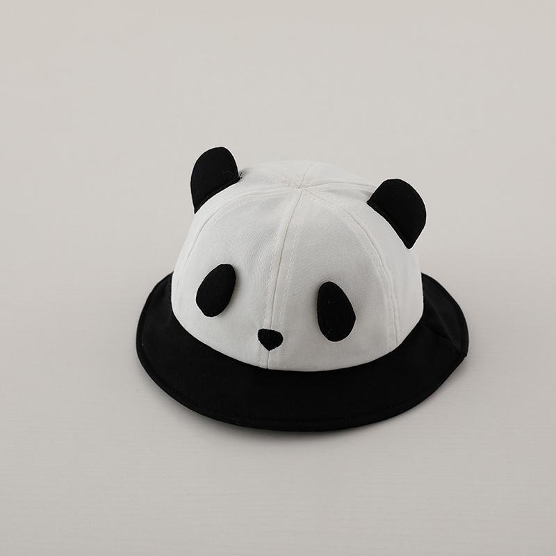 Милая детская шапочка для бассейна с пандой, цветная лоскутная детская солнцезащитная шапка для рыбака с рисунком из мультфильма, хлопковая дышащая козырька для детей 6-18 месяцев, мальчиков и девочек