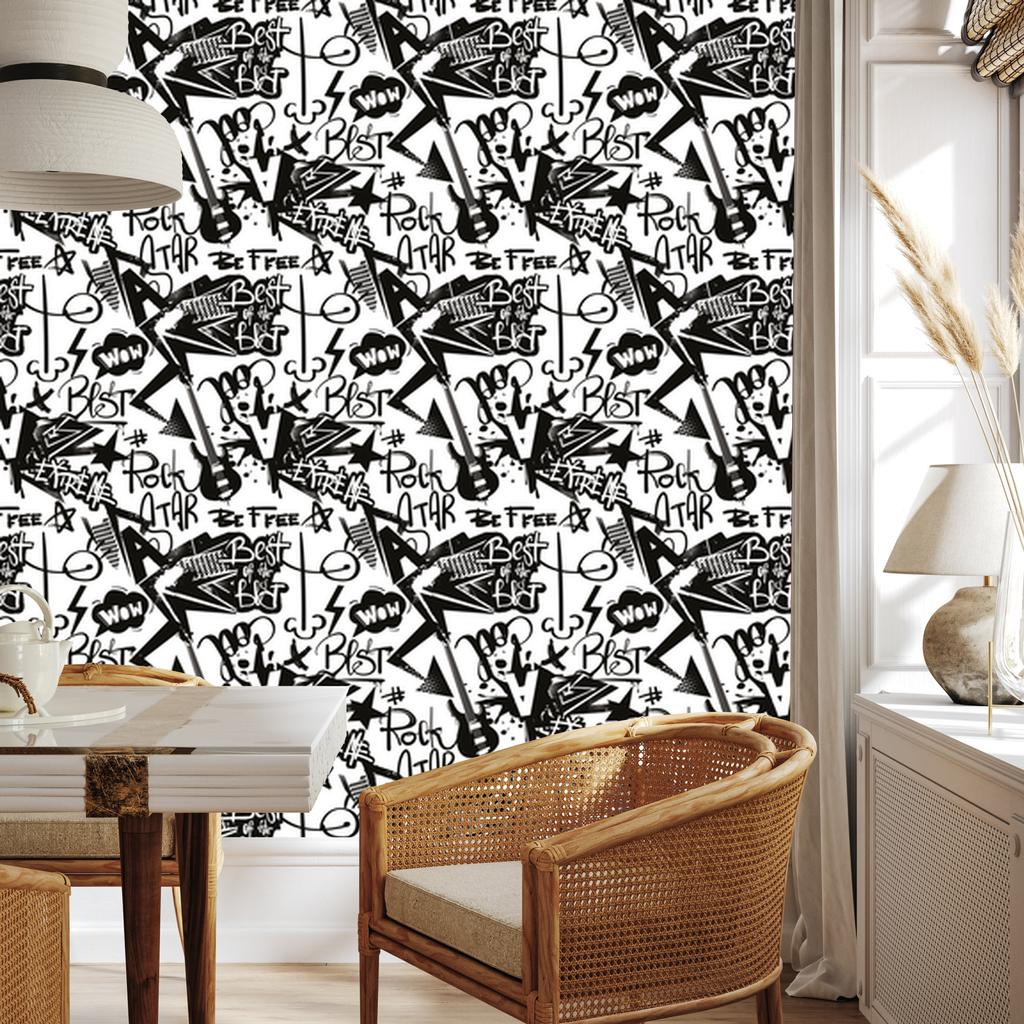 Graffiti wallpaper for living room and bedroom 50x1000