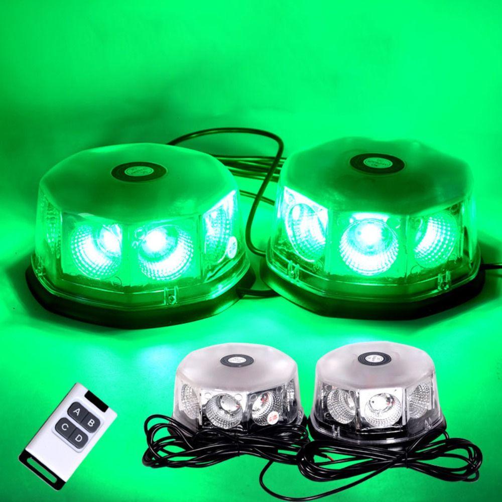 Multi-Mode Flash Magnetic Strobe Light Kit Dual Head Warning Flasher Emergency Rescue