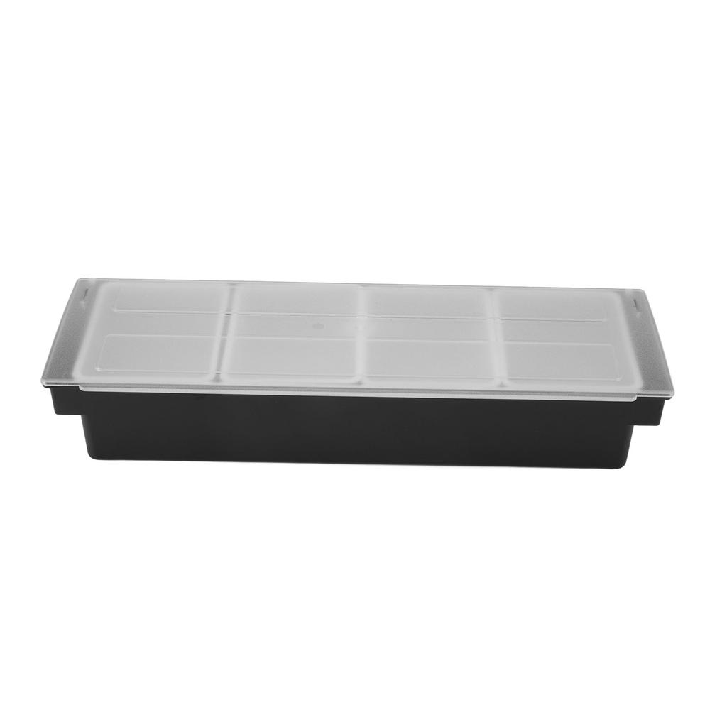 Condiment Caddy Durable Plastic Transparent Lid Detachable Design Multifunction Bar Fruit Caddy for Vege Fruit Seasoning