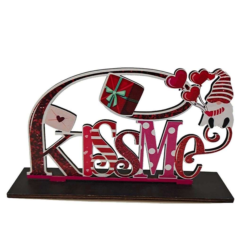 Украшение на день Святого Валентина Mari-age Love Bear Heart Table Свадебные деревянные украшения Подарки на годовщину Свадебные вечерние товары