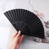 Черный ручной веер Винтажные складные веера Свадебные сувениры Принадлежности Китайский ручной веер Веер для классического танца Веер для рукоделия Легкий