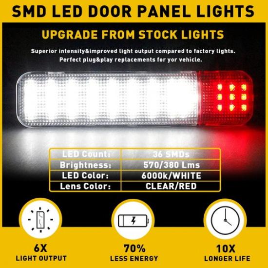Full LED Door Courtesy Light For Chevy Suburban Silverado Tahoe GMC Sierra Yukon