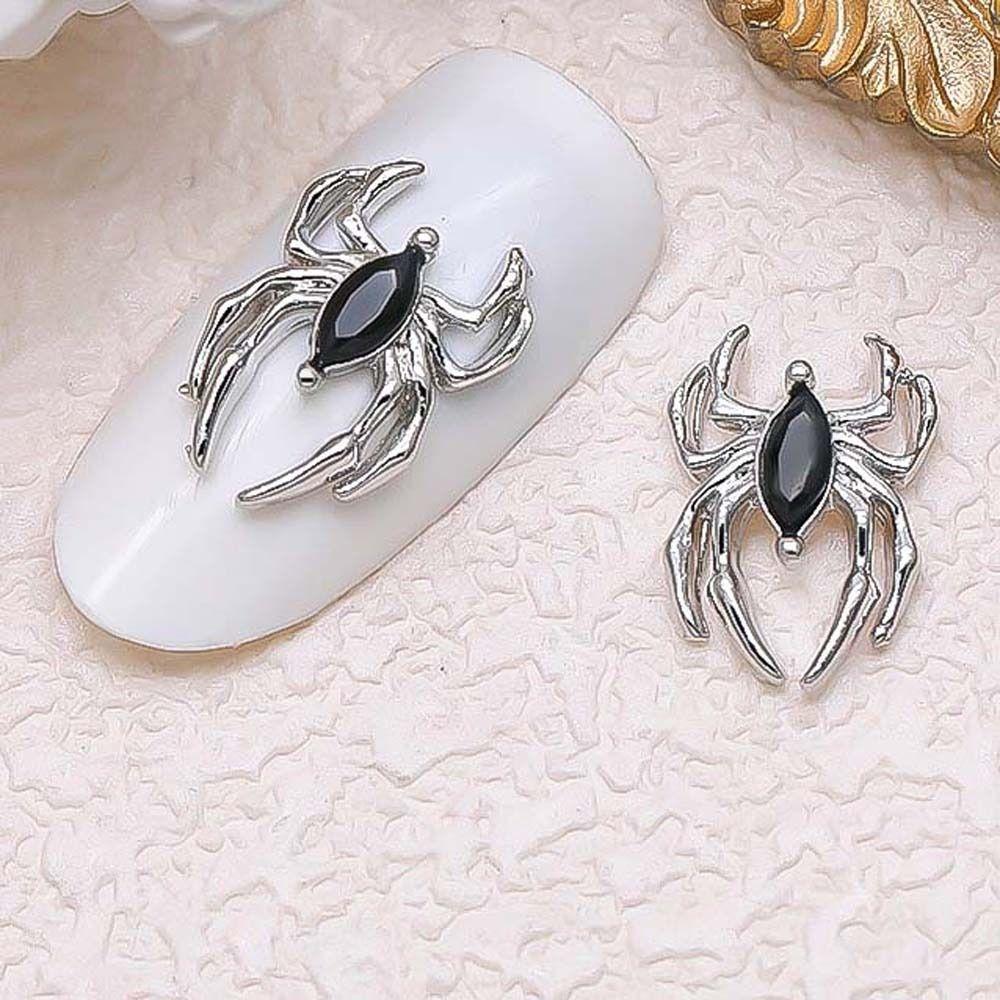 5pcs/set Nail Art Decorations Halloween Spider Nail Rhinestones Manicurist