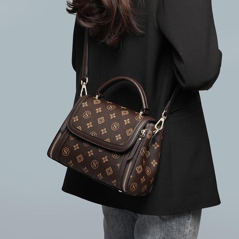 Сумка для женщин, новая модная и универсальная сумка через плечо с принтом, высококачественная сумка через плечо с атмосферным эффектом