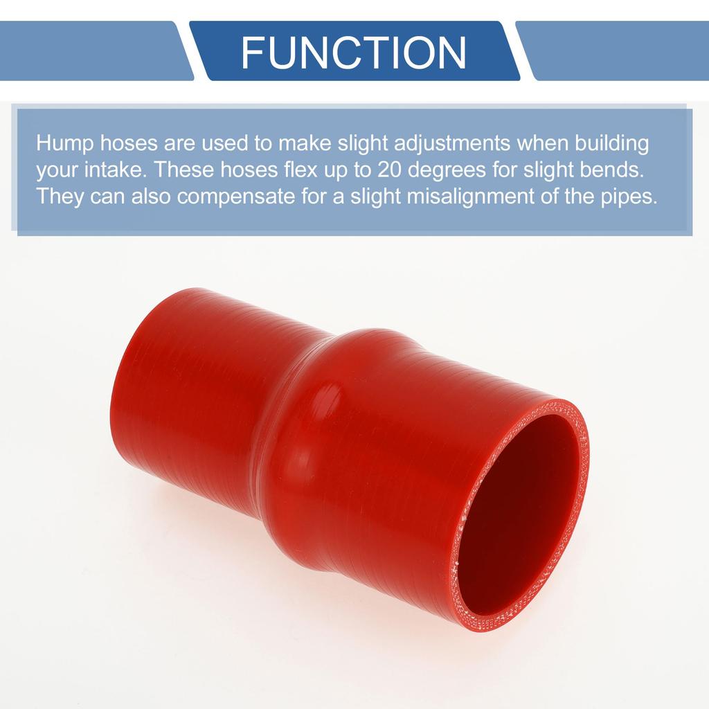 X AUTOHAUX Different Diameter Hump Silicone Hose, Silicone Hump Hose, Silicone Tube, Intercooler, Turbo,