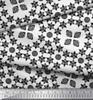Soimoi Черная японская креп-сатиновая ткань с геометрическим звездным геометрическим принтом, ткань по метрам 42 дюйма