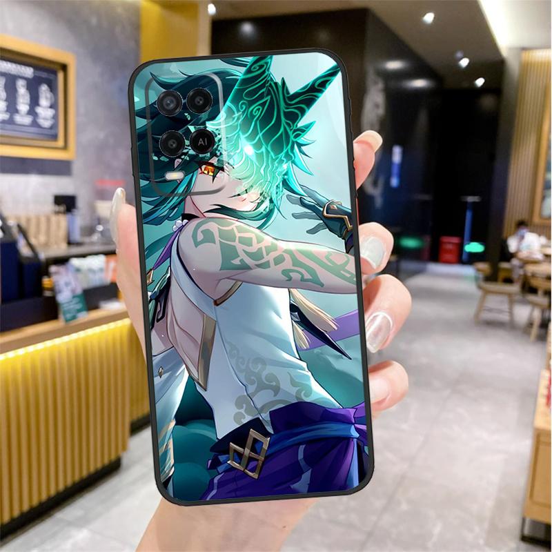 Чехол Genshin Impact Сяо для Oppo A96 A76 A16 A17 A18 A60 A80 A40 A38 A58 A78 A98 A94 A74 A54 A15 A57 A77 A5 Pro