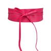 Soft Leather Ladies  Girls Belt Elegant Bow Belt Wide Self Tie Wrap Around Waist Band Dress Belt