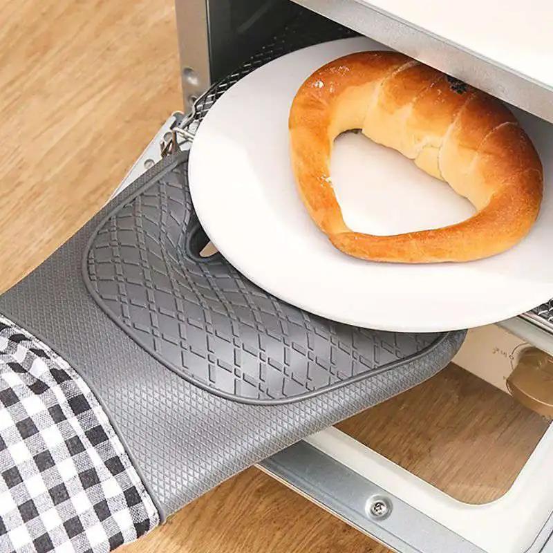 Перчатки для духовки силиконовые перчатки термостойкие огнестойкие противоскользящие микроволновые печи кухонные принадлежности для выпечки десертов