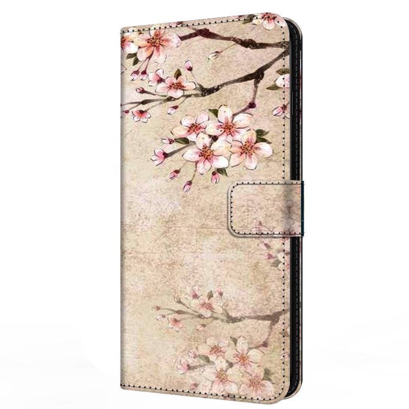 Кожаный чехол-книжка для Samsung A25 Кошелек Подставка Обложка-книга для Galaxy A15 4G 5G Магнитный Цветок Прекрасный A14 A34 A54 5G M13 4G