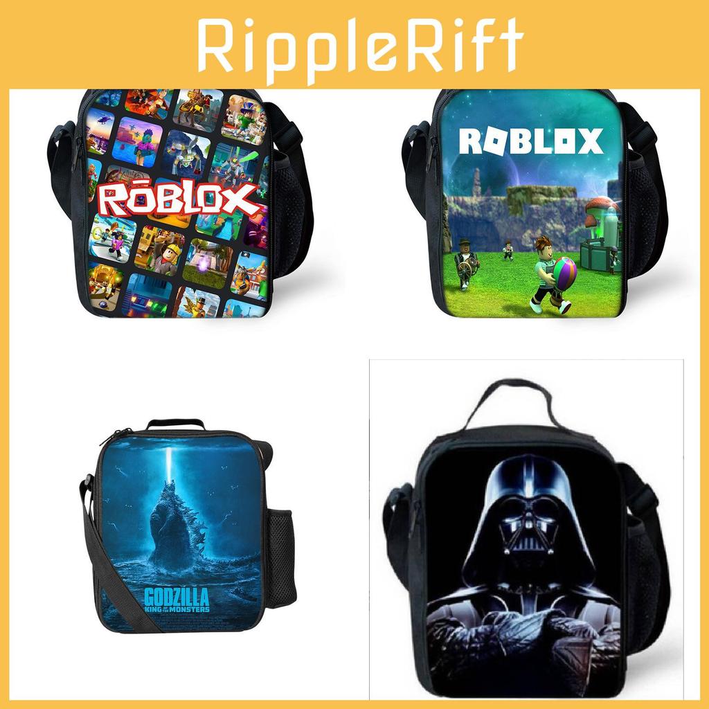 Модная сумка для ланча Roblox для студентов и офисных работников, плечевая сумка из ткани Оксфорд