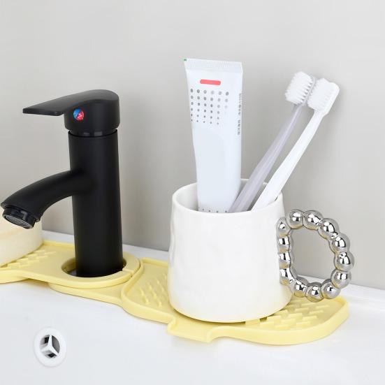 Drain Pad Easy To Clean Anti-splash Quick-drying Stain-resistant Reusable Silicone Faucet Drainage Mat