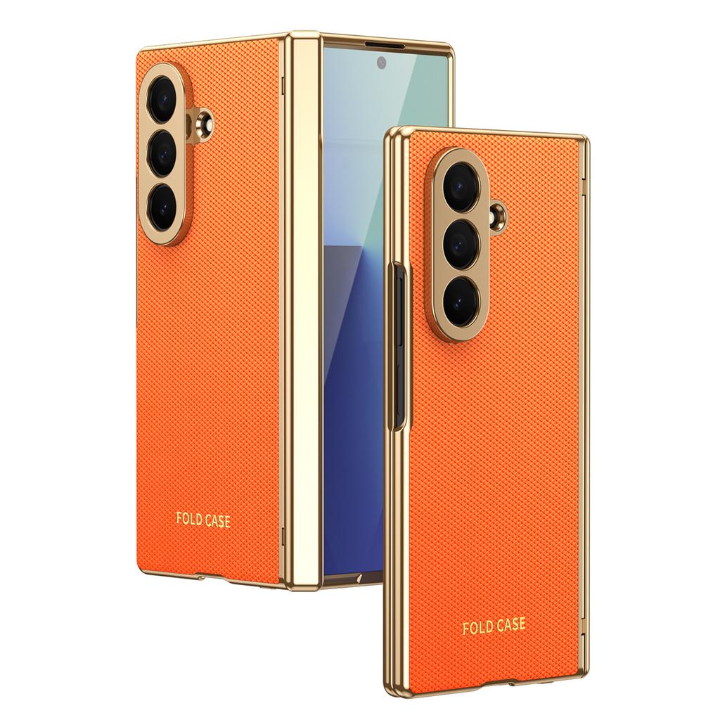 Чехол для Samsung Galaxy Z Fold 7 6 5 4 3 Кожаный Защитный Задний Чехол с Покрытием для Телефона Samsung Z Fold7