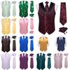 Men's Set Vest Tie Hankie Men's Formal Dress Suit Slim Tuxedo Waistcoat Coat