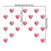 Hanging Door Curtains DIY Ornament Heart-shaped Self-adhesive Solid Color Home Decorations