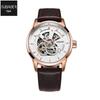 Oubaoer Men's Automatic Skeleton Watch - Fashionable Casual Mechanical Timepiece