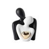 Abstract Couples Embrace Statue Ceramic Miniatures Figurine People Love Sculpture  Home