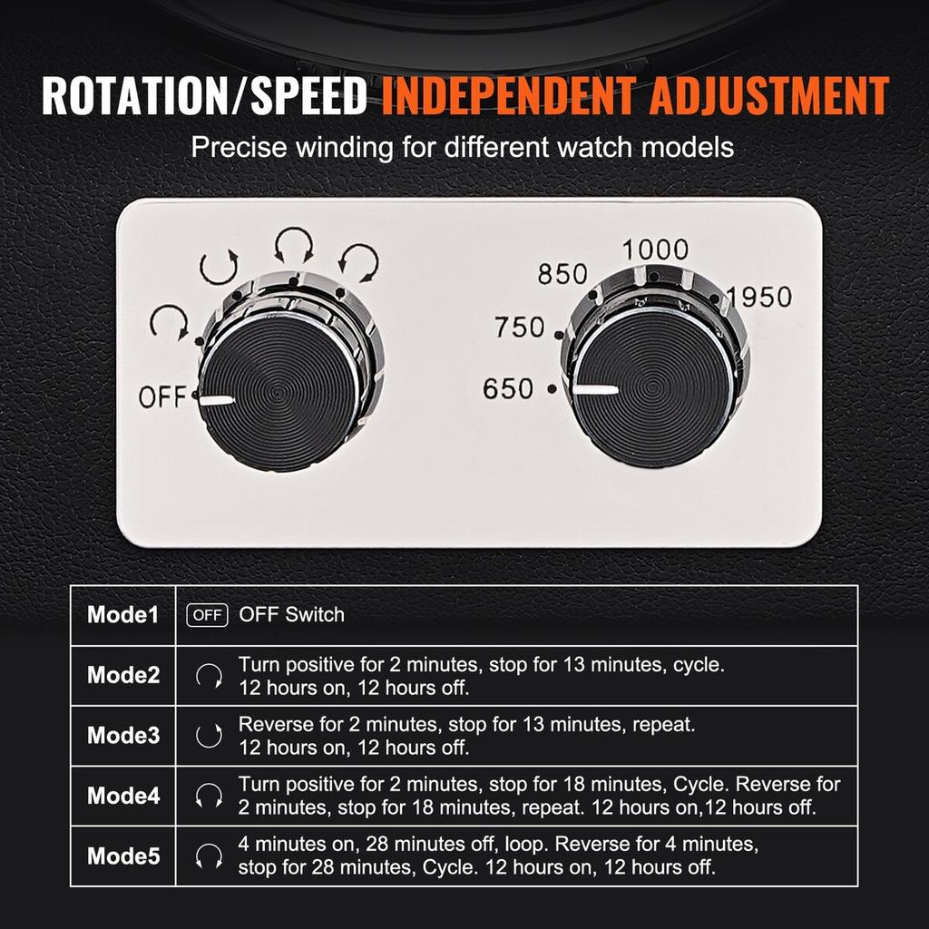 Watch Winder for 8 Automatic Watches with 8 Quiet Japanese Mabuchi Motors