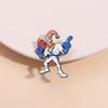 Earthworm Warrior Figure Enamel Pin Custom Cartoon Action Game Brooches Lapel Backpacks Badge Punk Jewelry Accessories Gift