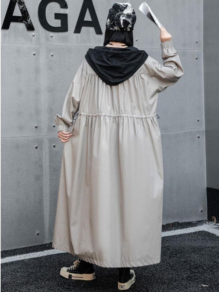 Xitao Осеннее повседневное женское платье с капюшоном и принтом ZYY1001