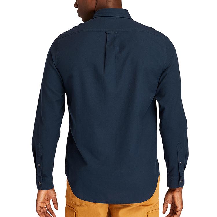 Timberland Рубашка Oxford Casual Breathable Solid с длинным рукавом для мужчин, темно-сапфирово-синяя A2ES5-Z16