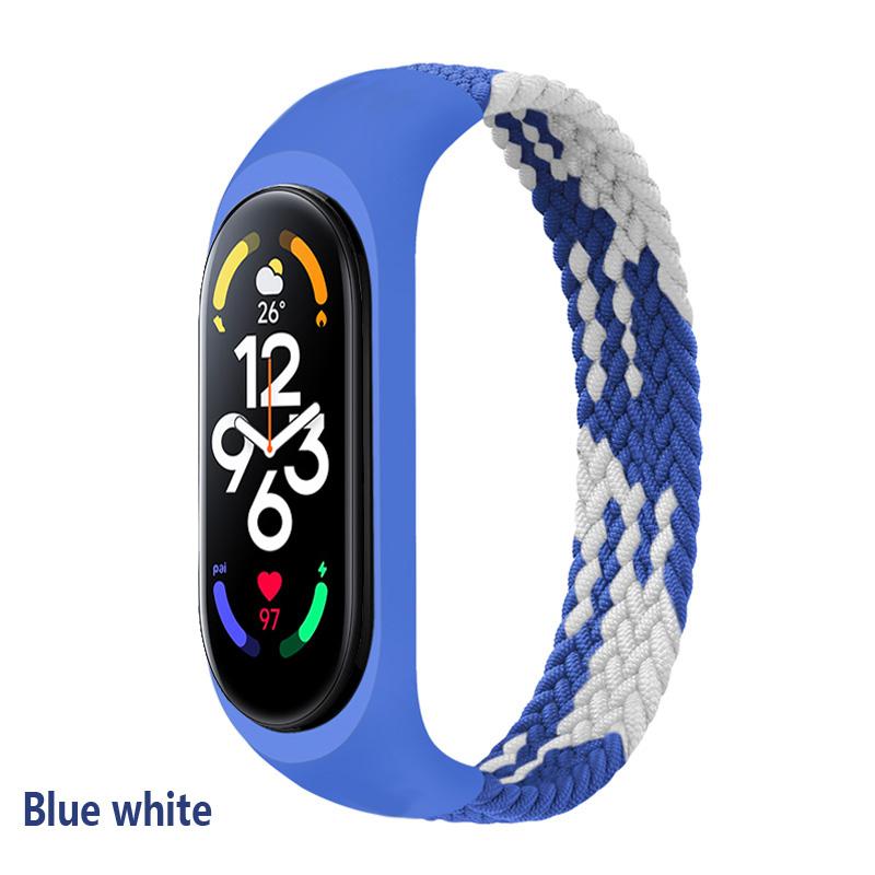 Браслет для Xiaomi Mi band 6 7 Ремешок Нейлоновый плетеный solo loop pulseira браслет Miband5 Ремешок на запястье ремешок Mi band 5 4 3 6 correa