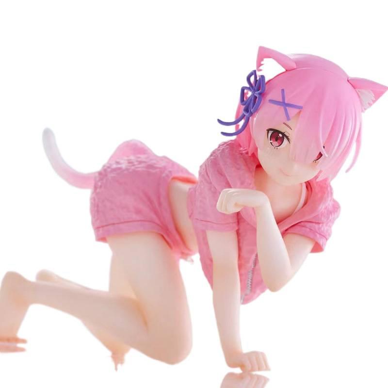 С нуля, жизнь в другом мире, Рам, Рем, домашняя одежда в виде ползающего кота, анимационные модельные периферийные украшения