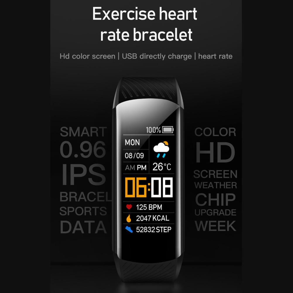 Спортивный браслет, браслет для измерения сердечного ритма, артериального давления, шагомер, фитнес-смарт-часы для телефона Android IOS