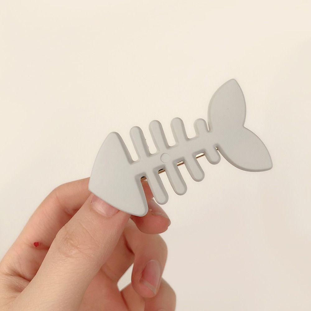 Korean Style Animal Fish Bone Hair Clip Plastic Y2k Geometry Hair Accessories Headwear Barrettes Hair Ornament