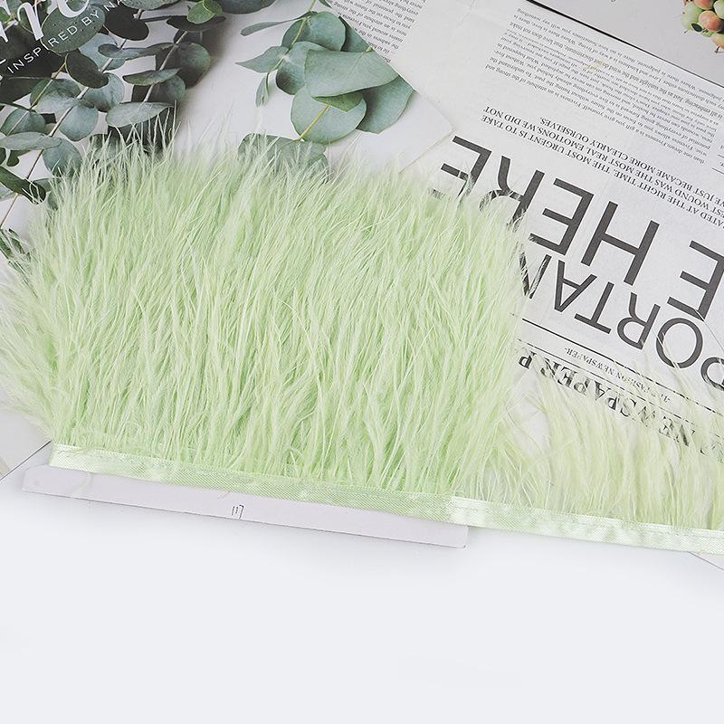 8-10Cm Ostrich Feather Wedding Dress Diy Performance Clothing Accessories Feather Tassel Including Webbing