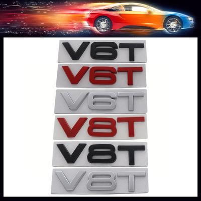 3D V8T V6T V6 V8 T для A1 A3 A5 A6 A4 A7 Q3 Q5 Q7 автомобиль Капот Крыло багажник Задний капот Шильдик Наклейка Эмблема Значок Наклейка