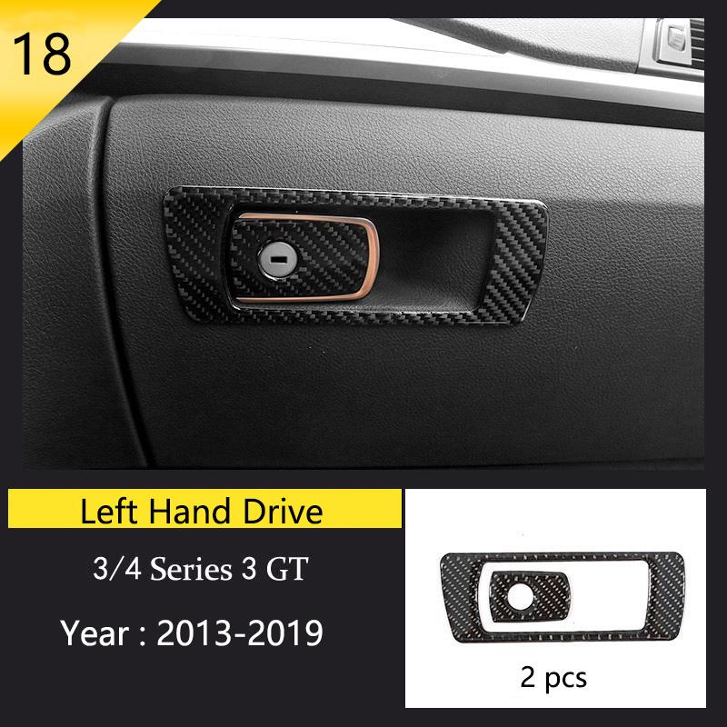 Car Styling Carbon fiber interior button panel Decoration Cover Trim Sticker frame For BMW 3 Series F30 3gt F34 F32 Accessories