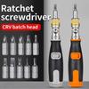 10 In 1 Portable Ratchet Screwdriver Multifunctional Hidden Screwdriver Head Corner Capable Multi Angle Screwdriver Set