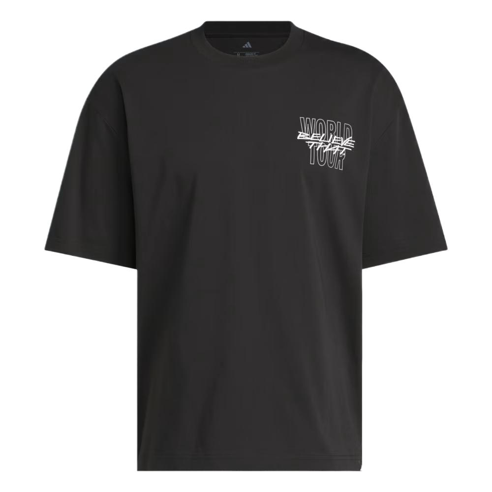 Adidas T Shirts Men's Black Crew Neck Moderate KG8172