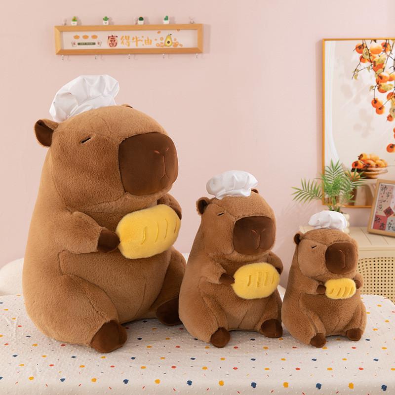 Plush Toy Capybara Chef Design Doll Birthday Gift Party Accessory Decoration