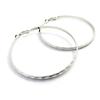 [L9594] - Silver 'Choréographie' Hoop Earrings Ø 55 Mm 3 Mm