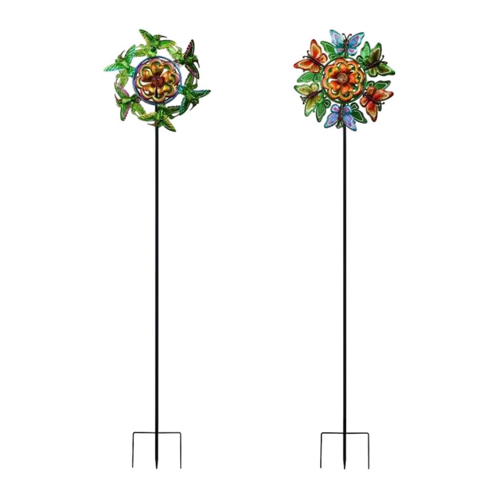 Wind Spinners Crafts Creative Double Side Colorful Home Decor Outdoor Wind Sculptures for Backyard Outside Patio Lawn Deck
