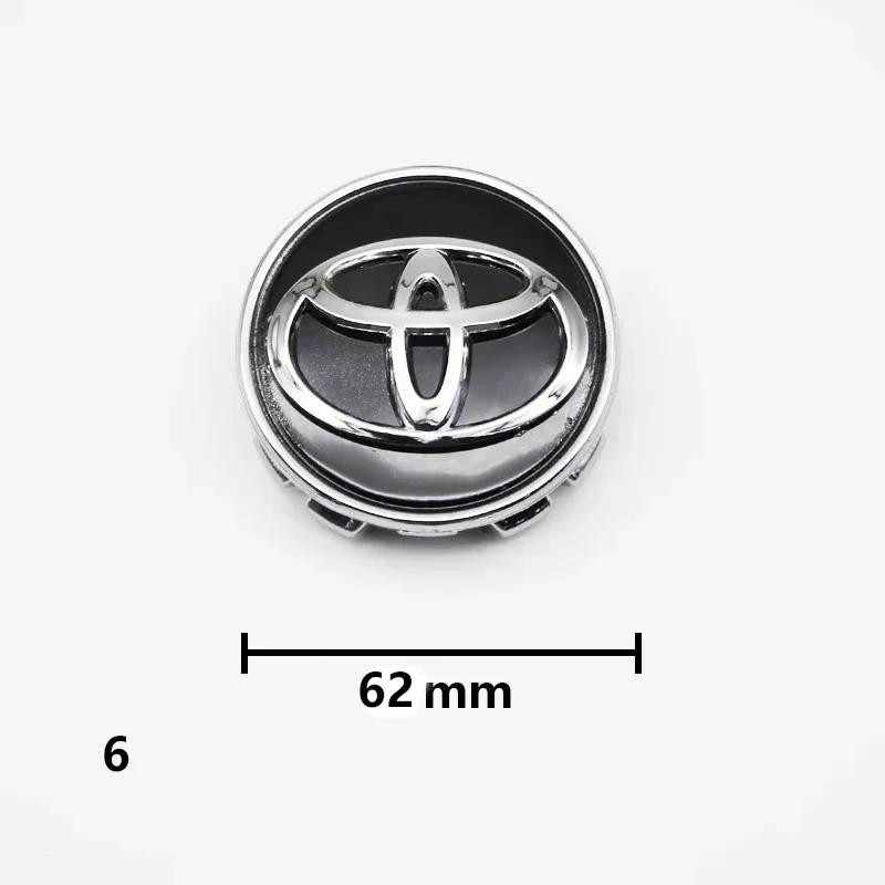 vdcp6 4pcs 57mm/62mm Car Tyre Wheel Center Hub Cap Badge Logo Rim Emblem For Toyota Corolla Camry Yaris CHR Rav4 Auris Verso Avalon