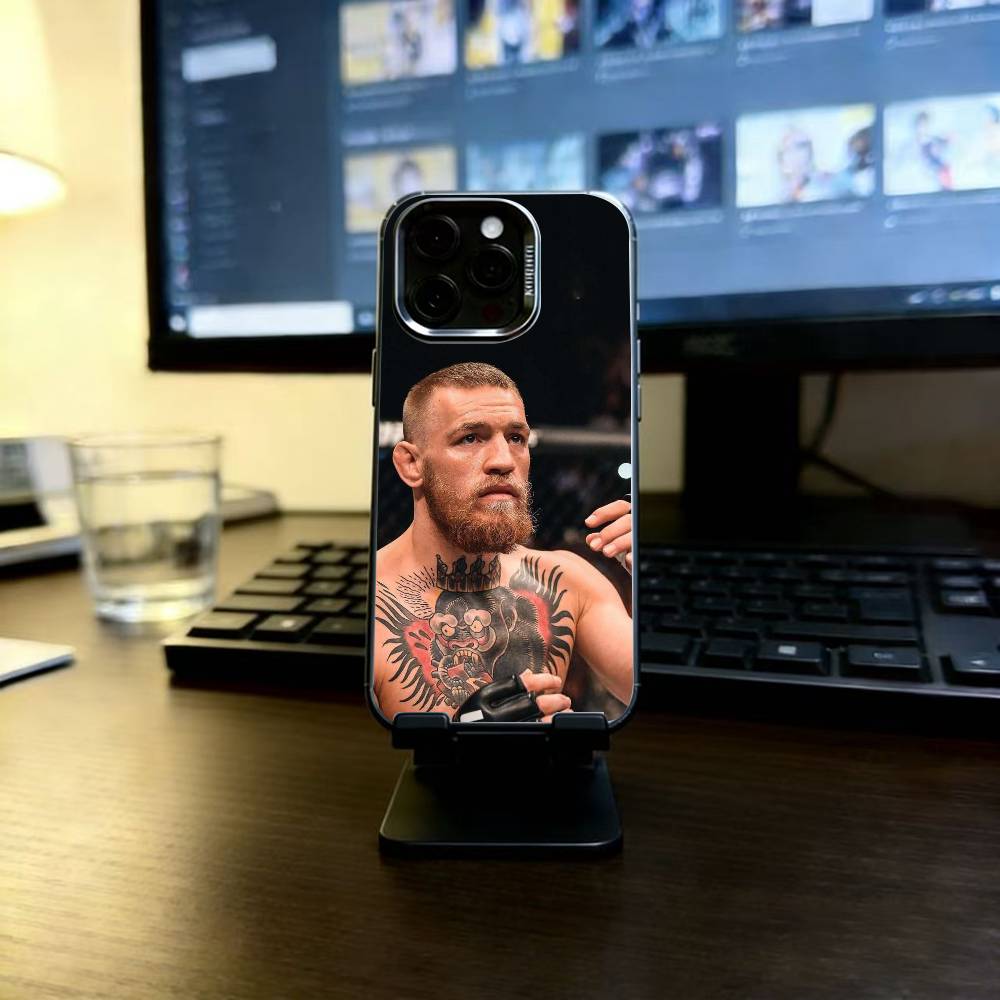 Боксерский Чехол для Телефона с Конором Макгрегором для iPhone 17,16,15,14,13,12,11 Plus,Pro Max,XS,Цветной Серебряный Покрытый Внутренний Чехол
