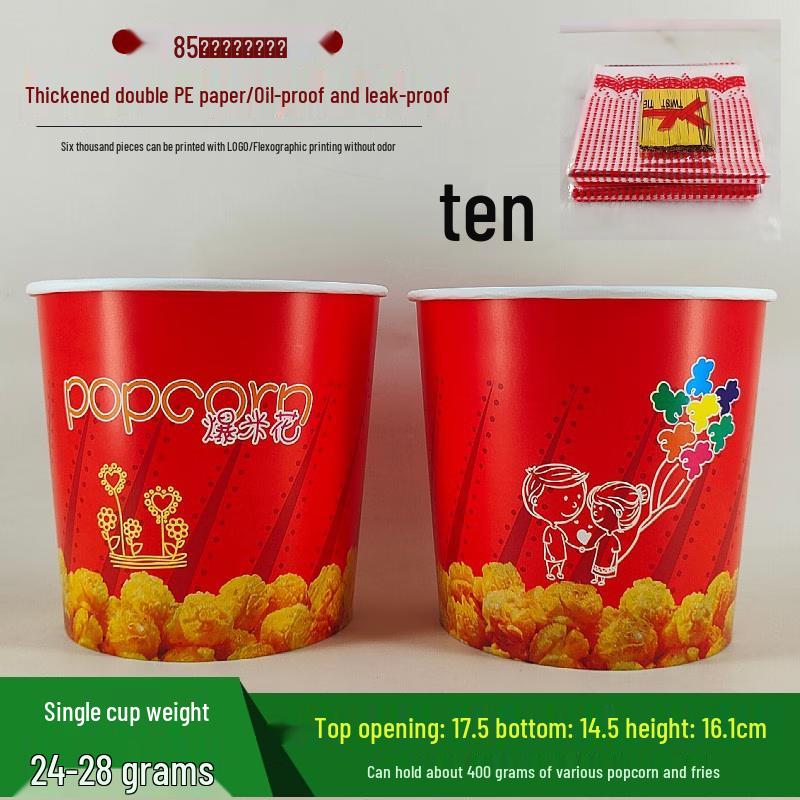 Commercial Disposable Popcorn Buckets & Cups