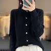Autumn and Winter Women's Knitwear Fashion Casual Solid Color Print Long Sleeves O Neck Sweater